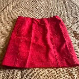Talbots Red Wool Skirt